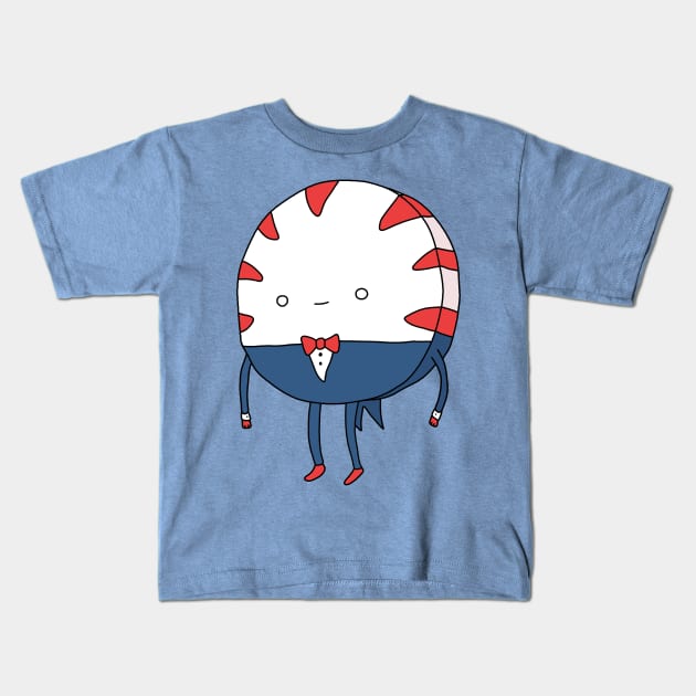 Peppermint Butler Kids T-Shirt by valentinahramov